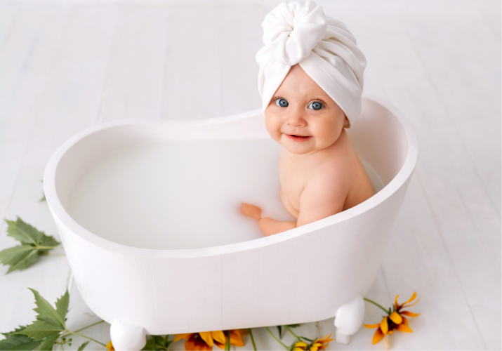 Jak koupat novorozence a proč miminku dopřávat ovesnou koupel>