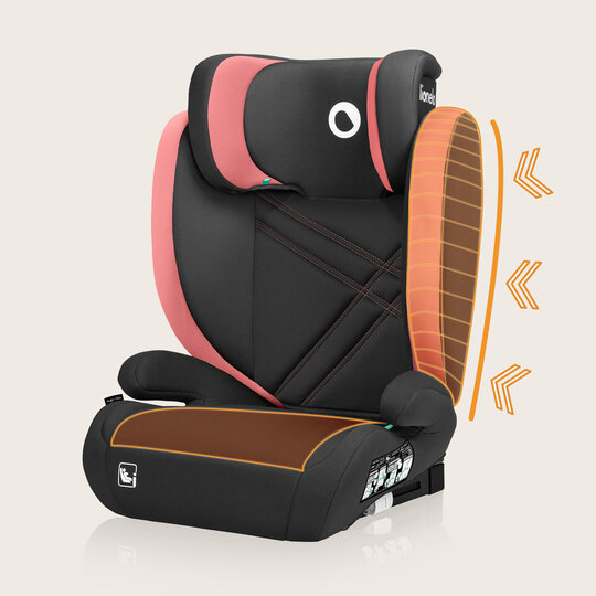 LIONELO Hugo i-Size autósülés (100-150 cm) Pink Baby