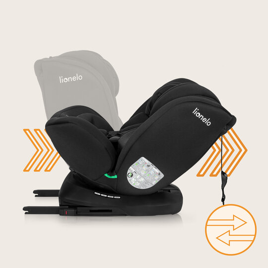 LIONELO Bastiaan i-Size autósülés (40-150 cm) Fekete Karbon