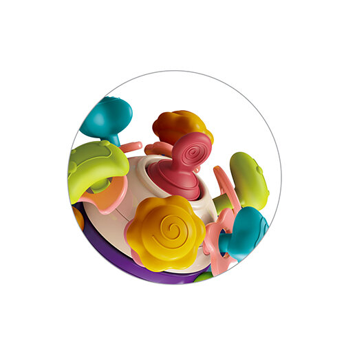 BABYONO Hračka senzorická s kousátkem Star ball 0m+