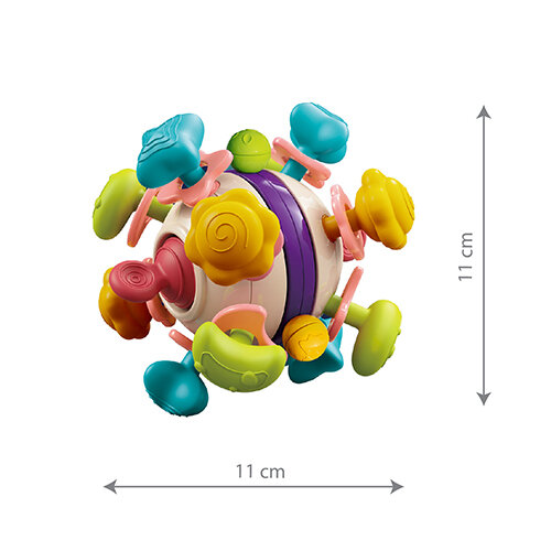 BABYONO Hračka senzorická s kousátkem Star ball 0m+
