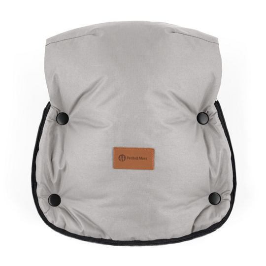 PETITE&MARS Set zimní fusak Comfy 4v1 + rukavice na kočárek Furry Champagne Shower