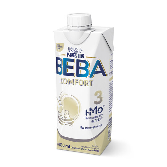 6x BEBA COMFORT 3 HM-O batoľacia tekutá mliečna výživa, 12+, tetra pack 500 ml