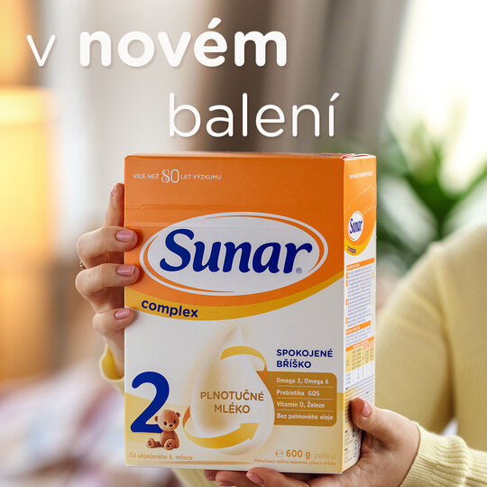 3x SUNAR Complex 2 Mlieko následné 600 g