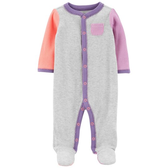CARTER'S Overal na cvoky Sleep&Play Grey&Multicolor dievča 3m