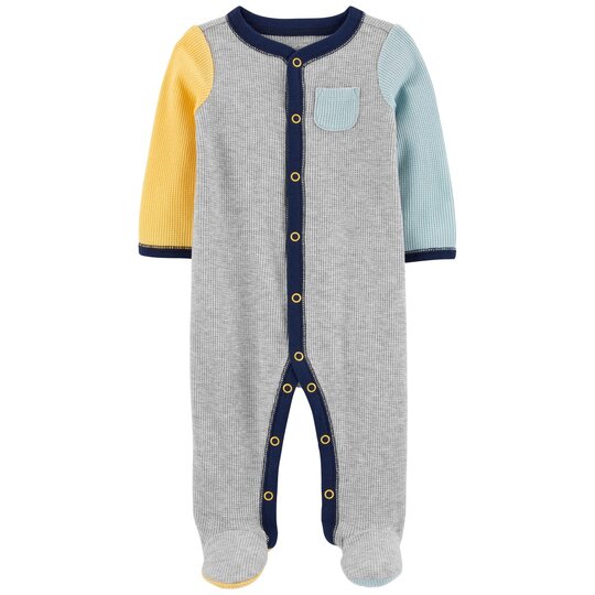 CARTER'S Overal na druky Sleep&Play Grey&Multicolor kluk 9m