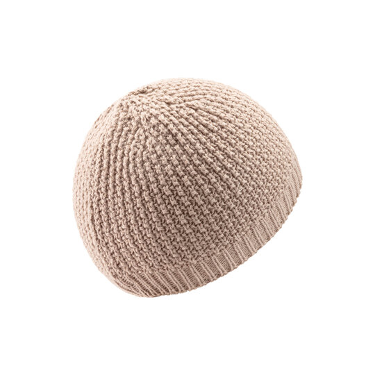 STERNTALER Kötött sapka GOTS pamut bézs uni méret 43 cm - 5-6 hó