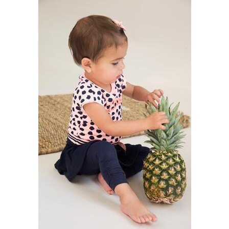 DIRKJE Šaty C- SO FRESH WONDERFUL 80 Pink/Black-Navy