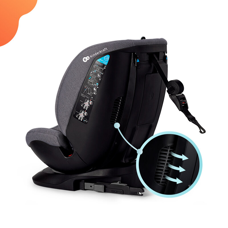 KINDERKRAFT Autosedačka Xpedition Isofix Black, Otočná 0-36 kg | feedo.sk