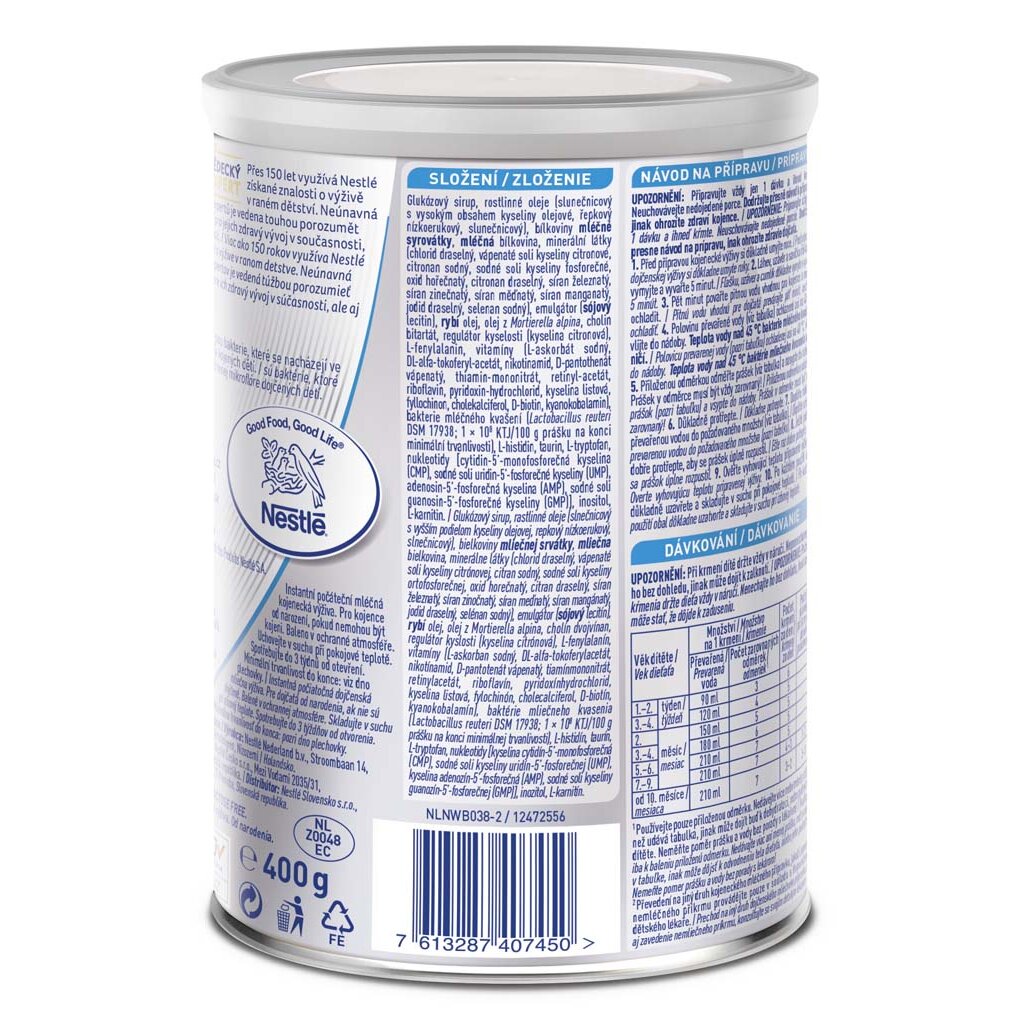 6x BEBA EXPERTpro Lactose Free 400 g Kojenecké mléko při intoleranci