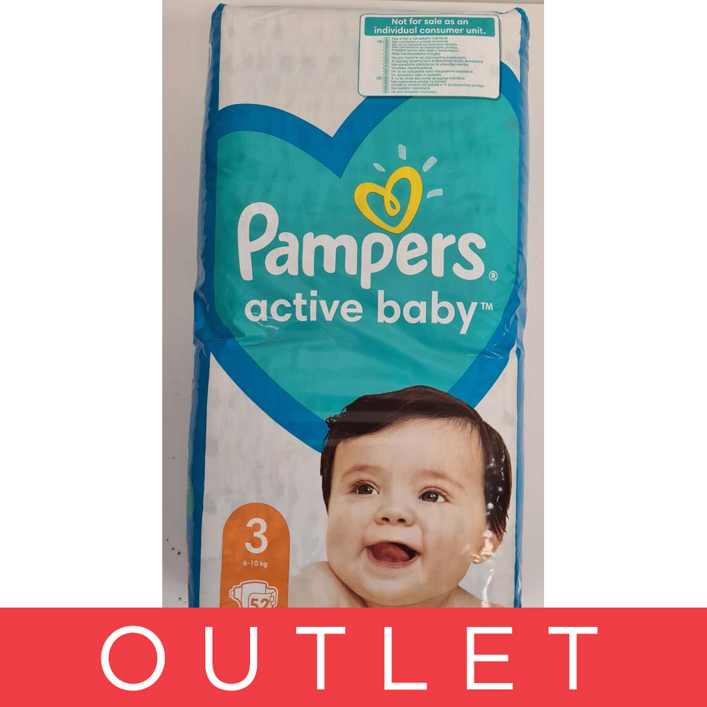 EXP: 12/2023 PAMPERS Active Baby 3 (6-10 kg) 52 ks | feedo.cz