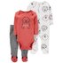 CARTER'S Set 3dílný body dl. rukáv, overal, polodupačky Red Dog kluk LBB 3m
