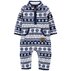CARTER'S Overal bez nožičiek prechodný Blue White chlapec 3m