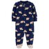CARTER'S Overal na druky fleece Sleep & Play Navy Bears chlapec PRO
