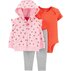 CARTER'S Set 3dílný body, mikina, kalhoty Peach dívka 12 m/vel. 80