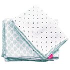 MOTHERHOOD Obliečky bavlnené mušelínové do postieľky Pre-Washed Mint Boats 2-dielne
