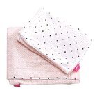 MOTHERHOOD Povlečení bavlněné mušelínové do postýlky Pro-Washed Pink Squares 2-dílné