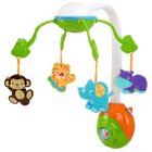 BRIGHT STARTS Kolotoč na postieľku Soothing Safari 2-in-1 Mobile™ (0-5 m)