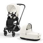 CYBEX Kočárek kombinovaný Priam 4.0 Chrome Black Off White Platinum CYBEX Kočárek kombinovaný Priam 4.0 Chrome Black Off White Platinum