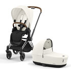 CYBEX Kočárek kombinovaný Priam 4.0 Chrome Brown Off White Platinum CYBEX Kočárek kombinovaný Priam 4.0 Chrome Brown Off White Platinum
