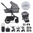 EASYWALKER Set XXL kočárek kombinovaný Harvey5 Air Pebble Grey s příslušenstvím