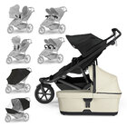 THULE Kočárek sourozenecký Urban Glide Double Black/Soft Beige set XXXL