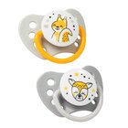 BABYONO Dudlík anatomický silikonový 3-6m+ žlutá 2 ks BABYONO Dudlík anatomický silikonový 3-6m+ žlutá 2 ks