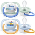 Philips AVENT Šidítko Ultra air Text 0-6m chlapec, 2 ks Philips AVENT Šidítko Ultra air Text 0-6m chlapec, 2 ks