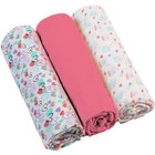 BABYONO pleny mušelínové Super soft 3 ks růžové