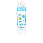BABYONO Láhev antikoliková široké hrdlo 240 ml modrá BABYONO Láhev antikoliková široké hrdlo 240 ml modrá