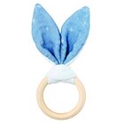 NATTOU Hryzačka drevená 100% PURE COTTON BLUE