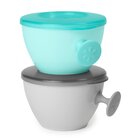 SKIP HOP Misky s vrchnákom a držiakom Easy Grab Grey,Teal 2 x 240 ml, 3m+ SKIP HOP Misky s vrchnákom a držiakom Easy Grab Grey,Teal 2 x 240 ml, 3m+