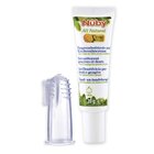 NUBY Zubní gel pro děti All Natural 20 g + kartáček na prst 4 m+ NUBY Zubní gel pro děti All Natural 20 g + kartáček na prst 4 m+