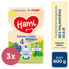 3x HAMI 4 Mlieko batoľacie s príchuťou vanilky 600 g 3x HAMI 4 Mlieko batoľacie s príchuťou vanilky 600 g