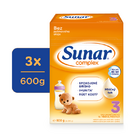 3x SUNAR Complex 3 Mlieko batoľacie 600 g 3x SUNAR Complex 3 Mlieko batoľacie 600 g