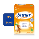 3x SUNAR Complex 4 Mlieko dojčenské 600 g 3x SUNAR Complex 4 Mlieko dojčenské 600 g