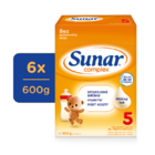 6x SUNAR Complex 5 Mlieko dojčenské 600 g 6x SUNAR Complex 5 Mlieko dojčenské 600 g