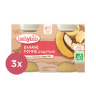 3x BABYBIO Příkrm jablko banán 2x 130 g