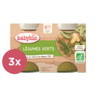 3x BABYBIO Příkrm zelená zelenina 2x 130 g