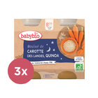 3x BABYBIO Večerní menu mrkvové mouliné a quinoa 2x 200 g