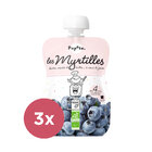 3x POPOTE Kapsička bio borůvka 120 g, 8+