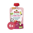 6x HOLLE Zebra Beet Bio ovocné pyré jablko, banán a červená řepa, 100 g (6 m+)