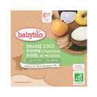 BABYBIO Svačinka s kokosovým mlékem - jablko a hruška 4x 85 g