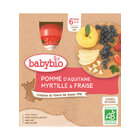 BABYBIO Kapsička jablko borůvky jahody 4x 90 g
