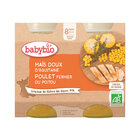 BABYBIO Menu sladká kukuřice s kuřecím masem 2x 200 g
