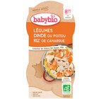 BABYBIO Menu zelenina s krůtím masem a rýží 2x 200 g