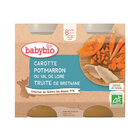 BABYBIO Mrkva a tekvica so pstruhom 2x 200 g