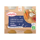BABYBIO Večerní menu mrkev a rajčata s těstovinami 2x 200 g