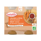 BABYBIO Příkrm zelenina s těstovinami na boloňský způsob s hovězím masem 2x 200 g