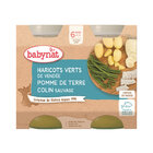 BABYBIO Příkrm brambory a zelené fazolky s aljašskou treskou 2x 200 g